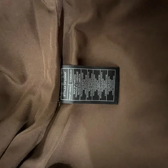 Steve Madden Brown Bomber Jacket - Picture 4 of 5